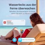 SwitchBot WLAN Wassermelder W4402000 mit Sensorkontakten auf der Oberseite