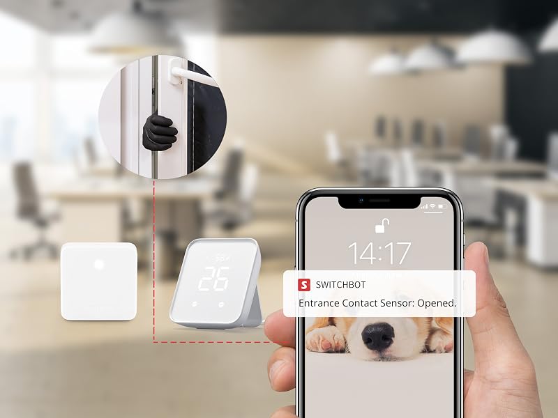 SwitchBot Kontaktsensor in Weiss mit separatem Magnetteil für Tür und Fenster – Detail 3