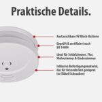 Brennenstuhl Rauchmelder-Set RM C 9010, 3 Stück, austauschbare 9-V-Batterie, EN 14604 – Bild 3