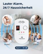 Firlarm Gasmelder für Stadtgas, Methan, Propan und Butan, EN 50194, 85 dB – Bild 3