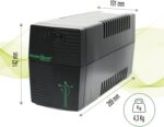 Master Power USV 650 VA / 360 W mit 2 Schuko-Ausgängen, kompakte Notstromversorgung – Bild 3
