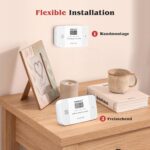 Safeliveo CO03 Kohlenmonoxidmelder in Weiss mit digitalem Display, freistehend aufgestellt