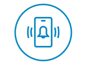 Flacher weisser Bosch Smart Home Wassermelder auf dem Boden neben einer Waschmaschine – Detail 3