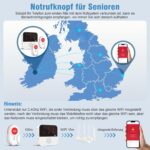 ChunHee WiFi-Notrufknopf mit weissem Empfänger und tragbarer SOS-Taste