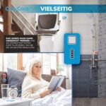 CruxCare C1 Pager mit roter und blauer Ruftaste am Halsband für den Notruf im Haus