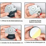 WER Doberman Fensteralarm mit Vibrationssensor, vier flache Sensoren im Set