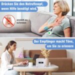 DAYTECH CC02 Notrufknopf mit Funkempfänger und Trageband