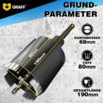 GRAFF Diamant-Bohrkrone 68 mm mit Zentrierbohrer und SDS-Plus-Adapter