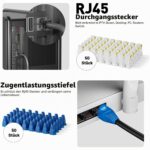ZoeRax Netzwerk-Werkzeugset mit RJ45-Crimpzange, Kabeltester, Abisolierwerkzeug und Pass-Through-Steckern