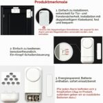 Selbstklebender Tür- und Fensteralarm mit Magnetstreifen am Fensterflügel