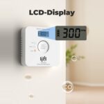 LIORQUE Kohlenmonoxid-Melder TCS0202A in Weiss mit LCD-Anzeige des CO-Werts an der Wand