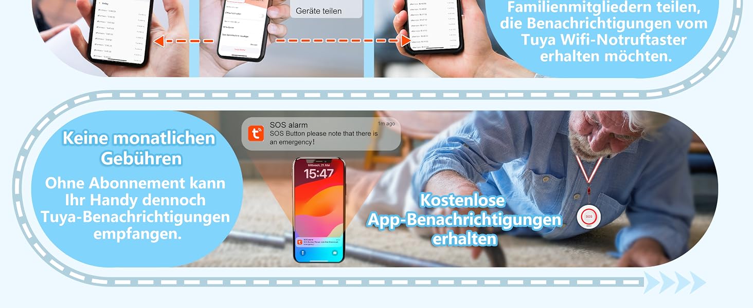 SINGCALL WE57 Notrufknopf in Rot mit grosser Drucktaste – Detail 3