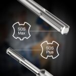 WinGluge Bohrkronen-Set mit fünf Hohlbohrkronen, SDS-Adapterstangen und Zentrierbohrern