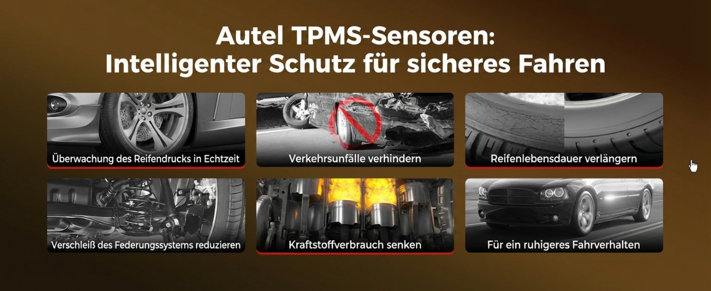 Vier Autel MX-Sensoren mit Metallventil als Ersatz-Reifendrucksensoren – Detail 3
