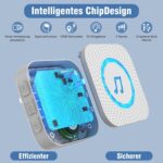 ChunHee CE01 Notrufknopf-Set mit zwei Sendern und einem Empfänger in Weiss