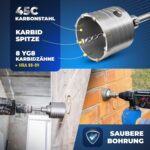 S&R Hohl-Bohrkrone Ø 82 mm mit SDS-plus-Adapter und Zentrierbohrer