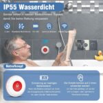 ChunHee CC19 Notrufknopf-Set mit zwei Sendern und zwei Empfängern in Weiss