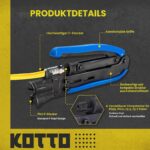 KOTTO Kompressionszange und Abisolierzange für Koaxialkabel mit 20 F-Steckern und Tasche