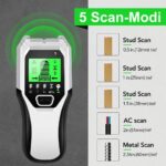 FOLAI 510-BX Leitungssucher in Grün mit LCD-Anzeige beim Scannen einer Wand