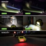 LE Handscheinwerfer mit Tragegriff, Hauptlicht vorne und seitlichem Arbeitslicht