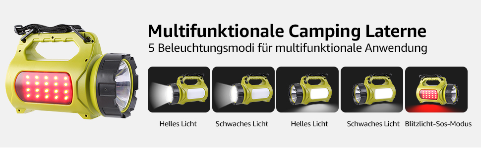 LE Handscheinwerfer mit Tragegriff, Hauptlicht vorne und seitlichem Arbeitslicht – Detail 3