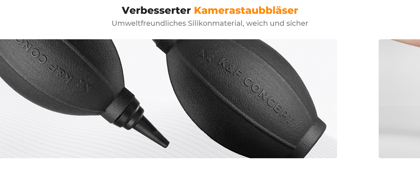 K&F Concept Reinigungsset mit Blasebalg, Reinigungsstift und zwei Mikrofasertüchern – Detail 3