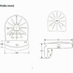 WiTi BK06 Anschlussdose aus weissem Metall als Wandhalterung für eine Dome-Überwachungskamera