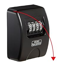 BURG-WÄCHTER Key Safe 10 SB Schlüsseltresor in Schwarz mit vier Zahlenrollen für die Wandmontage – Detail 4