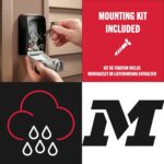 Master Lock 5401EURD Schlüsseltresor in Grau mit geöffneter Wetterklappe und Ziffernrädern