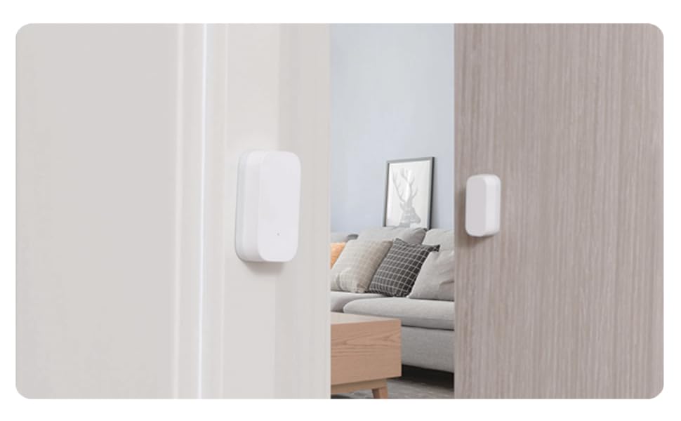 Aqara Tür- und Fenstersensor MCCGQ11LM mit Magnet am Fensterrahmen – Detail 4