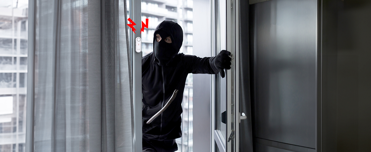 TECKNET Türalarm 6er-Set in Weiss, Kontaktmelder mit Gegenstück für Tür und Fenster – Detail 4