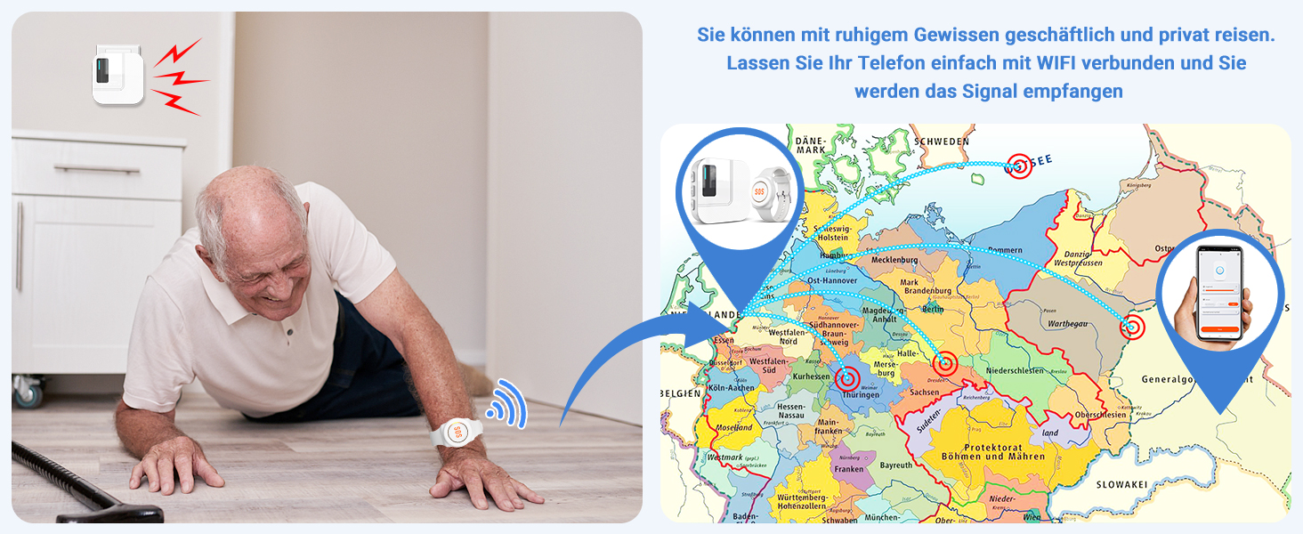 Daytech TY01 Notrufknopf mit WLAN-Empfänger für den Hausnotruf – Detail 4