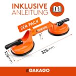 Massangaben: 325 mm lang, 120 mm breit, Saugteller 40 mm hoch, Anleitung im Lieferumfang