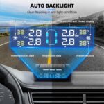 Geloo T11 Reifendruckkontrollsystem mit Solarmonitor und vier Ventilsensoren