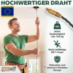 FAIRMO Einziehspirale 30 m aus PET im Kunststoffgehäuse mit fünf Adaptern und Kabelstrumpf