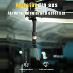 HOTLIGH ZF7549 Akku-Werkstattlampe aus Aluminium mit ausgeklapptem Leuchtkopf und Magnetfuss