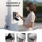 Silberner Mohard 8109 Schlüsseltresor mit Zifferntastatur und aufgeschobener Schutzklappe