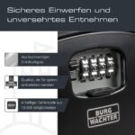 Schwarzer Burg-Wächter Key Safe 40 SB Schlüsseltresor mit vier Zahlenrollen und Schutzklappe