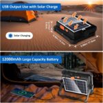 MASMEJOR SL-D8 Akku-Baustrahler mit 336 LEDs, Solarpanel und klappbarem Gelenkarm