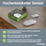 FireAngel FA3820 Kohlenmonoxidmelder in Weiss mit Testtaste und CO-Warnleuchte