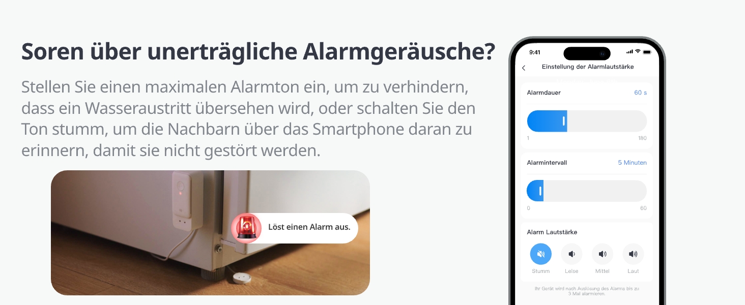 SwitchBot WLAN Wassermelder W4402000 mit Sensorkontakten auf der Oberseite – Detail 4
