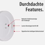 Brennenstuhl Rauchmelder-Set RM C 9010, 3 Stück, austauschbare 9-V-Batterie, EN 14604 – Bild 4