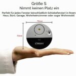 WER Doberman Fensteralarm mit Vibrationssensor, vier flache Sensoren im Set