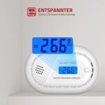 RUNIDUR CO11 Kohlenmonoxidmelder in Weiss mit LCD-Anzeige und Testtaste