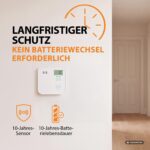 Smartwares CO-Melder FGA-13091 in Weiss mit Anzeige und Testtaste an der Wand