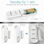 LACORAMO DA-35 Türalarm in Weiss mit Magnetkontakt und zwei Fernbedienungen