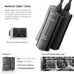 ZoeRax Netzwerk-Werkzeugset mit RJ45-Crimpzange, Kabeltester, Abisolierwerkzeug und Pass-Through-Steckern