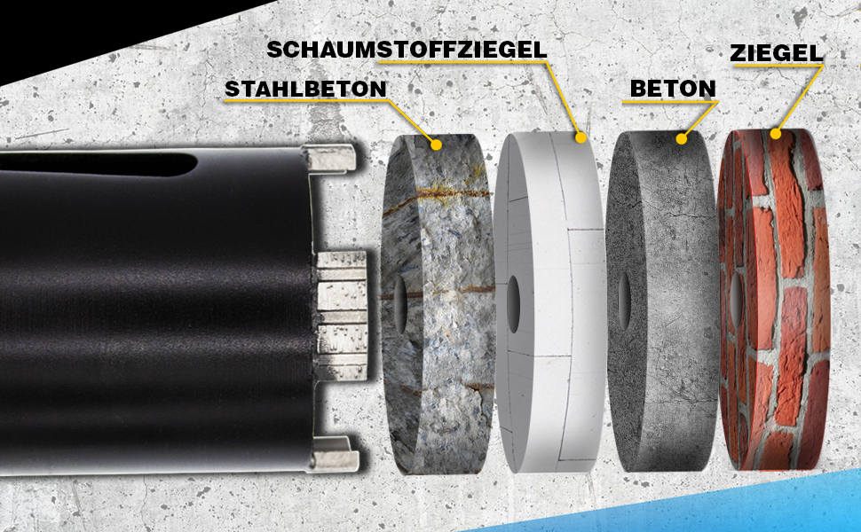 GRAFF Diamant-Bohrkrone 68 mm mit Zentrierbohrer und SDS-Plus-Adapter – Detail 4