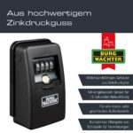 Burg-Wächter Key Safe 60 L SB Schlüsseltresor in Schwarz mit beleuchteten Zahlenrollen an der Wand