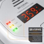Brandson Kohlenmonoxid-Melder in Weiss mit LCD-Anzeige der CO-Konzentration